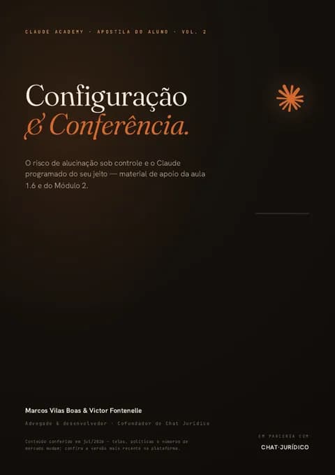 Capa da apostila 02: Configuração & Conferência